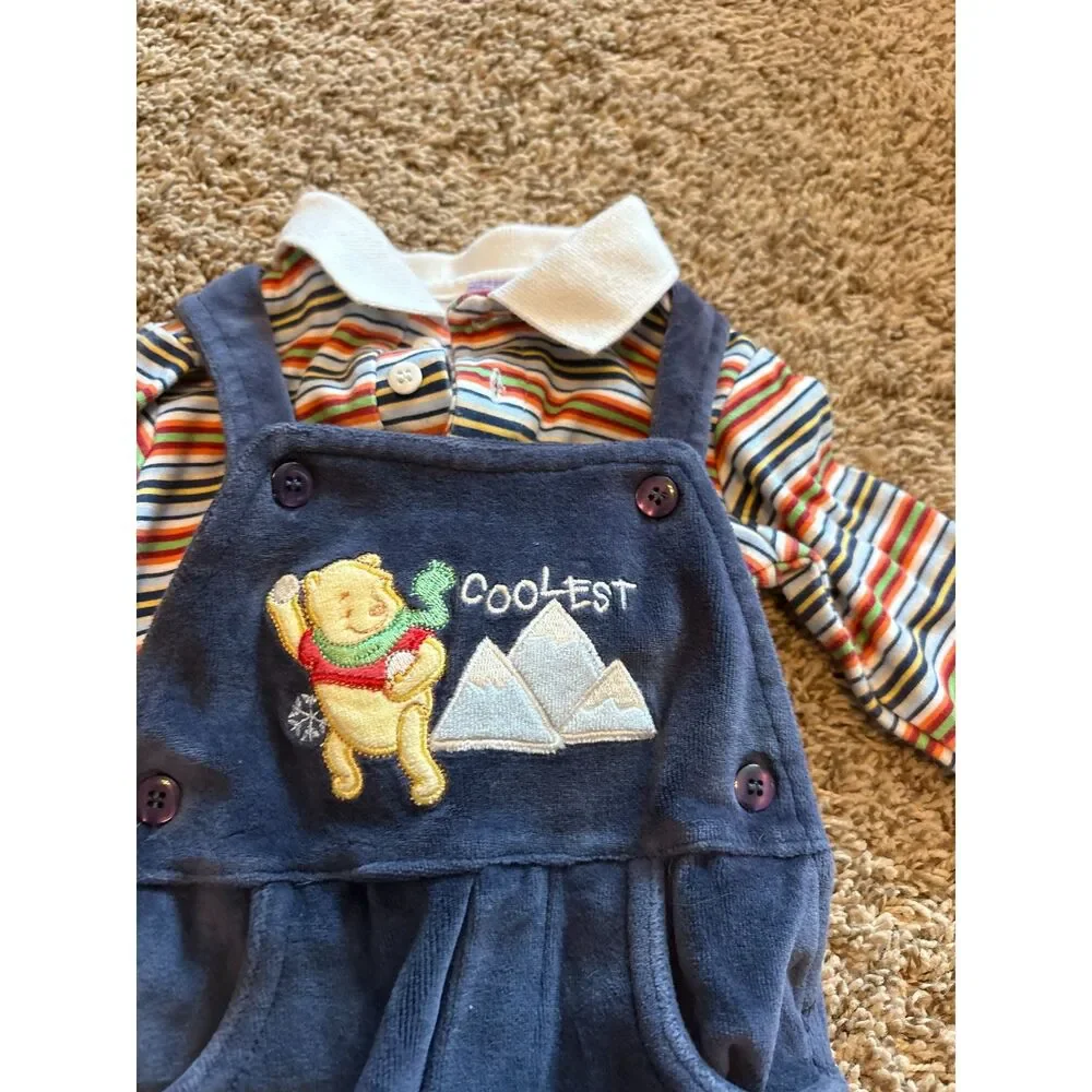 Vtg Winnie the Pooh winter overalls set